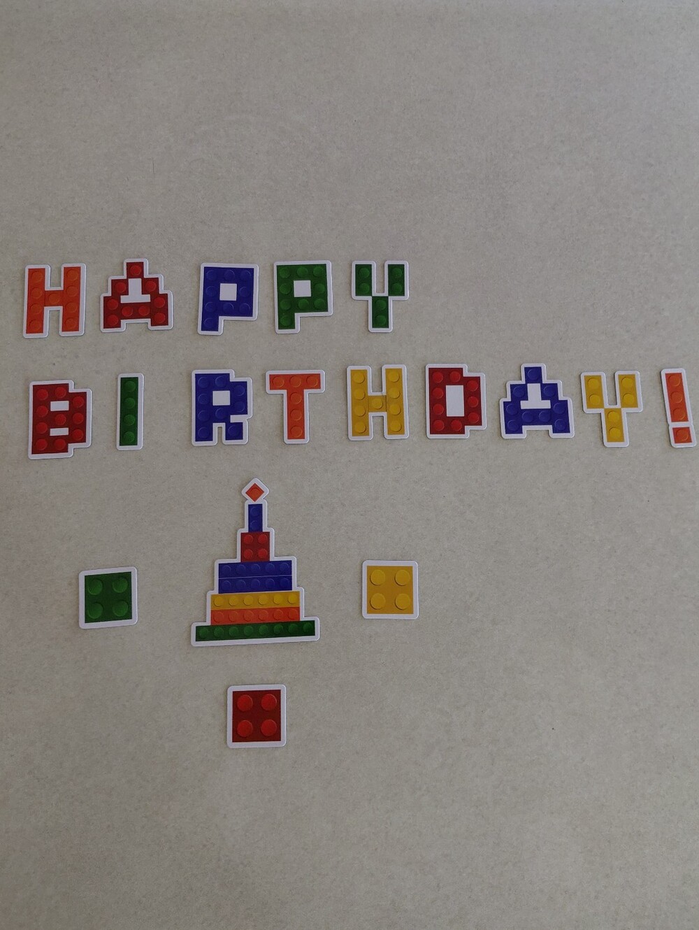 Lego 'Happy Birthday' Magnetic Letter Set And Hanging Decor